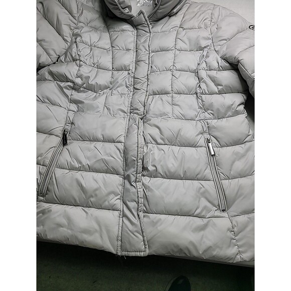 Michael Kors MK Women's Packable Puffer Jacket in Gray Silver  size Large - Picture 5 of 16